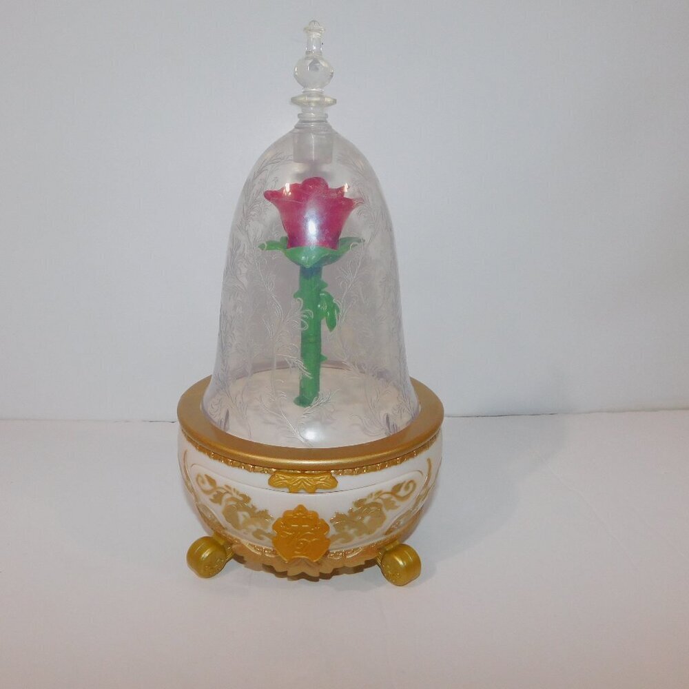 Disney Beauty and the Beast Jewelry Box Enchanted Rose musical Light up Jakks
